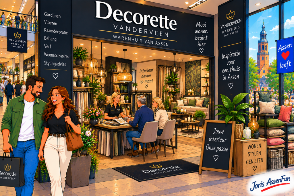 Decorette Vanderveen in Assen – vloeren, raamdecoratie, behang en interieuradvies