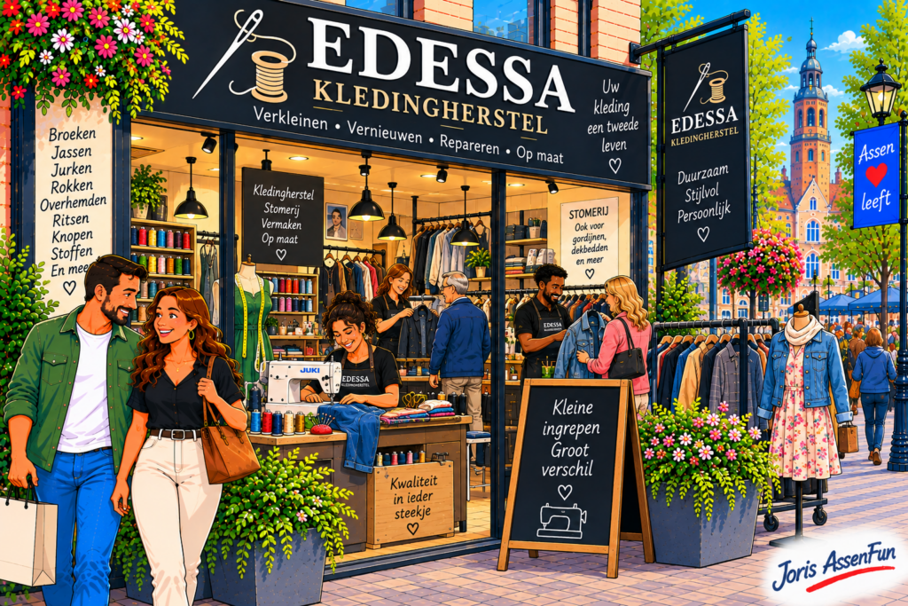 Edessa Kledingherstel in Assen – kledingreparatie, stomerij en maatwerk