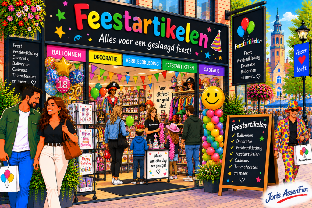 Feestartikelen in Assen – feestartikelen, ballonnen, decoratie en verkleedkleding