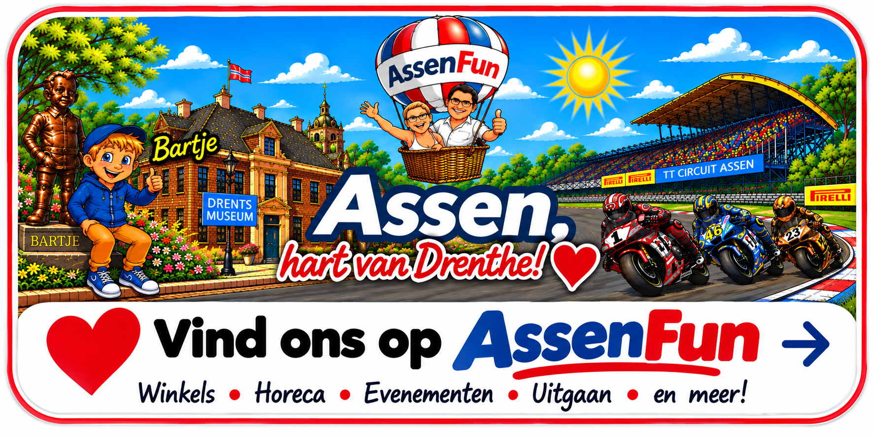 Middelgrote AssenFun-badge
