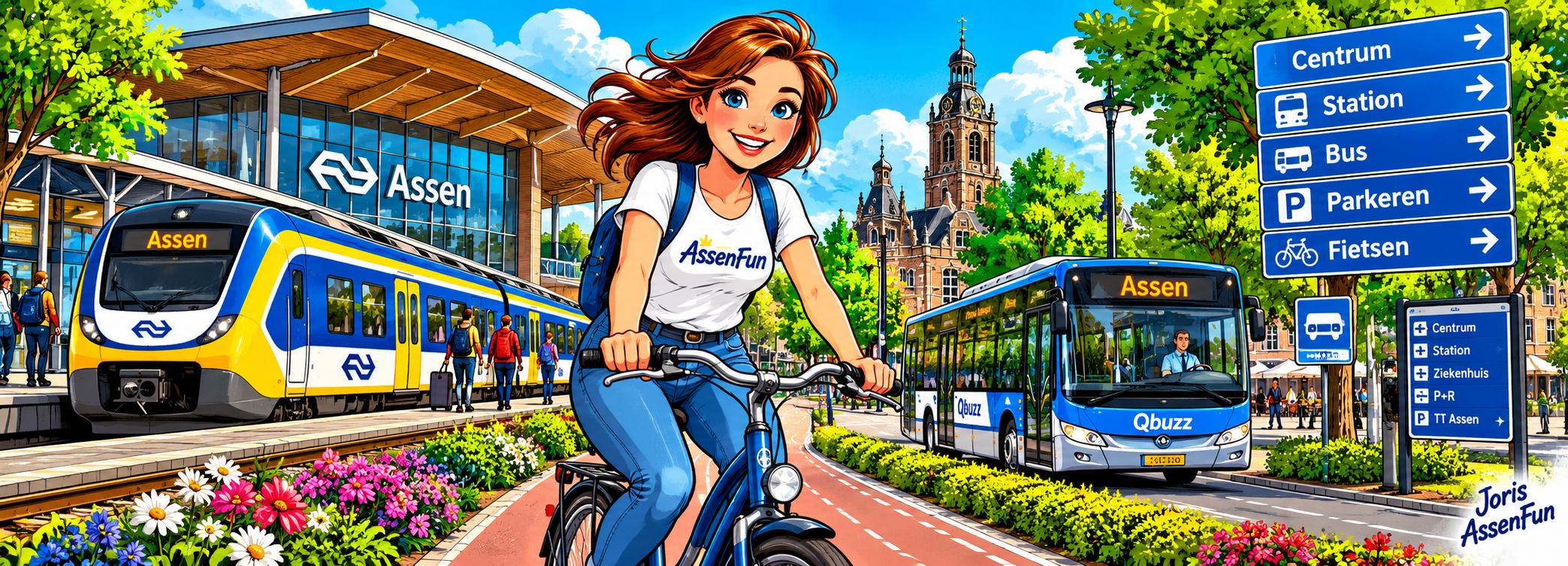 Bereikbaarheid Assen met fiets, trein en bus